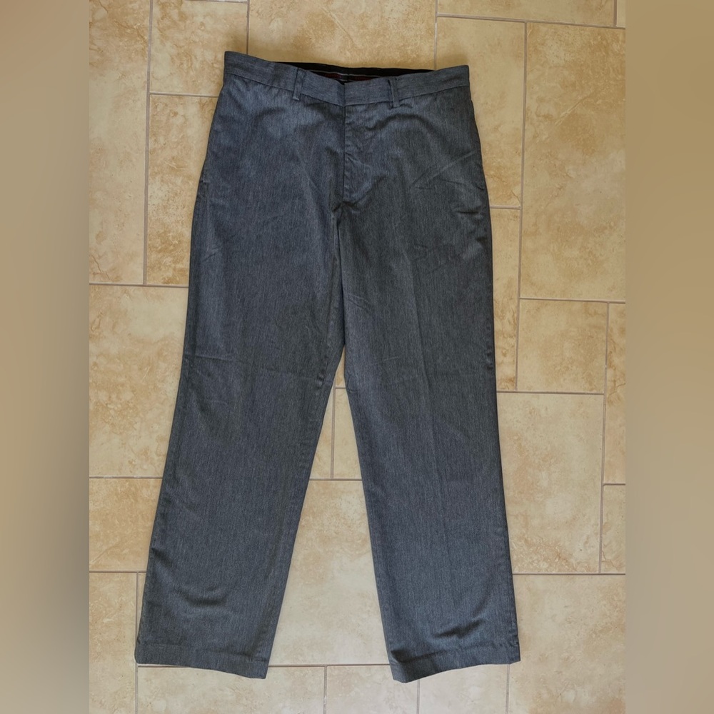 Express Producer Dress Pants Adult 34x32 Gray Straight Leg Flat Front Men’s EUC
